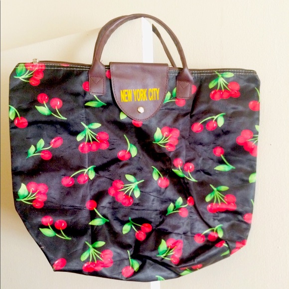 Women’s NEW YORK CITY cherry handbag tote purse - Picture 1 of 6
